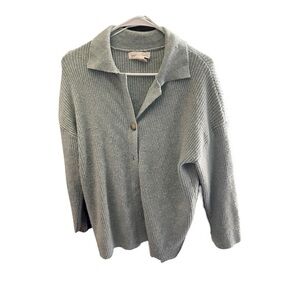 Happily Grey Cozy Ribbed Cardigan in Sage Green